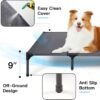 SUDDUS Elevated Dog Bed Waterproof Outdoor, Portable Raised Dog Bed, Dog Bed Off the Floor, Dog Bed Easy Clean Indoor or Outdoor Use, X-Large, Grey - Image 4