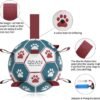QDAN Dog Balls Toys, Soccer Ball with Straps, Puppy Birthday Gifts, Dog Water Toy, Durable Herding Balls for Small Medium Dogs, Interactive Toys for Tug of War (6 Inch) - Image 5