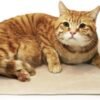 NICREW Pet Heating Pad for Dogs and Cats, Heated Cat Bed with Steel-Wrapped Cord and Soft Fleece Cover, 17.7 x 15.7 Inches, 30 Watts