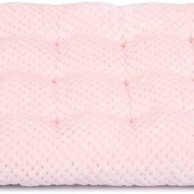 WONDER MIRACLE Fuzzy Deluxe Pet Beds, Super Plush Dog or Cat Beds Ideal for Dog Crates, Machine Wash & Dryer Friendly (22" x 30", M-Baby Pink)