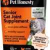Pet Honesty Cat Hip & Joint Health Crunchy & Creamy Chews - Glucosamine for Cats, Cat Joint Support Supplement, Cat Health Supplies & Hip Support for Indoor Cats & Outdoor Cats - Chicken 30-Day Supply