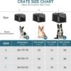 PETSFIT Travel Dog Crate, Soft Dog Crate - 30 Inch Sturdy Adjustable Structure, Easy to Set Up, Dog Crate for Car, Light Tough with 3 Mesh Doors Grey - Image 3