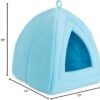 Cat House - Indoor Bed with Removable Foam Cushion - Pet Tent for Puppies, Rabbits, Guinea Pigs, Hedgehogs, and Other Small Animals by PETMAKER (Blue)