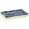 MidWest Homes for Pets Reversible Paw Print Pet Bed in Blue / White, Dog Bed Measures 17L x 11W x 1.5H for 'Tiny' Dog Breed, Machine Wash