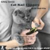 Comotech 3PCS Cat Grooming Kit | Cat Brush | Cat Brushes for indoor Cats | Cat Nail Clipper | Cat Nail Trimmer | Cat Bath Brush | Cat Brush for Shedding - Premium Cat Supplies (Green) - Image 4