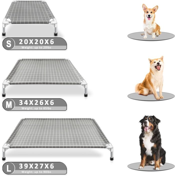 Elevated Pet Bed Dog Cot- Pet Bed for Small Dogs | Raised Dog Bed for Indoor and Outdoor Use for Small Pets