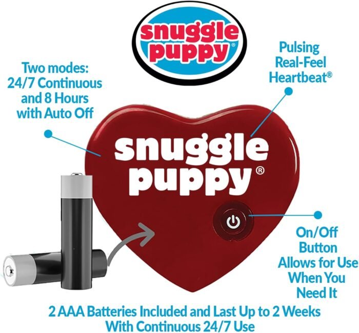 Original Snuggle Puppy Junior. Pet Anxiety Relief and Calming Aid, Comfort Toy for Behavioral Training in Biscuit