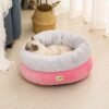 Cat Bed for Indoor Cats,Round Cat Bed for Small Pets,Washable Pet Bed with Non-Skid Bottom,Pet Bed for Puppy and Kitty,19 Inches,Pink - Image 8