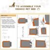 Veehoo Cooling Elevated Dog Bed, Portable Raised Pet Cot with Washable & Breathable Mesh, No-Slip Feet Durable Dog Cots Bed for Indoor & Outdoor Use, Large, CWC1803-L Black - Image 8