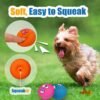 Latex Dog Squeaky Toys Rubber Soft Dog Toys Chewing Squeaky Toy Fetch Play Balls Toy for Puppy Small Pets 6pcs for Mini, Small Breeds, 2.28"*2.28"*1.30" - Image 4