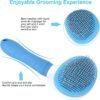 Depets Self Cleaning Slicker Brush, Dog Cat Bunny Pet Grooming Shedding Brush - Easy to Remove Loose Undercoat, Pet Massaging Tool Suitable for Pets with Long or Short Hair - Image 2