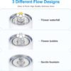 Wonder Creature Cat Water Fountain with Stainless Steel Lid, 2.4L/81oz Automatic Cat Fountain with LED Light and Water Level Window for Cats and Dogs - Image 3