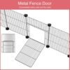 12 Panels Small Animal Playpen,Pet Playpen with Waterproof Mat,C&C Cage for Guinea Pigs,Puppy Play Pen,Bunny Playpen,Indoor Outdoor Portable Metal Wire Yard Fence - Image 3