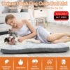 POCBLUE Deluxe Washable Dog Bed for Large Dogs Dog Crate Mat 36 Inch Comfy Fluffy Kennel Pad Anti-Slip for Dogs Up to 60 lbs, 36" x 23", Grey - Image 2