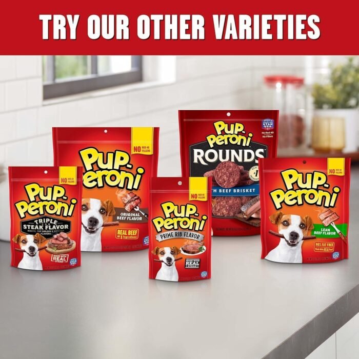 Pup-Peroni Dog Treats, Lean Beef Flavor, 22.5 Ounce, Made with Real Beef, 90% Fat Free