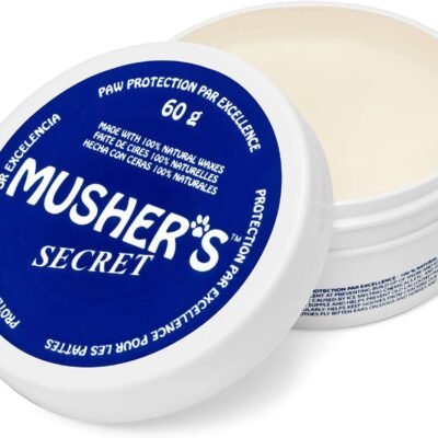 Musher's Secret Dog Paw Wax 60 g (2.1 oz) - Moisturizing Dog Paw Balm that Creates an Invisible Barrier That Protects and Heals Dry Cracked Paws - All-Natural with Vitamin E and Food-Grade Ingredients