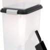 IRIS USA Dog Food Storage Container, 30 lbs & 11 lbs Combo, Cat Food Storage Container, Dog Treat Container, Airtight, Stackable, 2-Cup Scoop, Wheels, Easy Mobility, Black - Image 13
