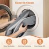 Nobleza Dog Bed Medium Size Dog, Plush Anti Anxiety Donut Round Orthopedic Dog Bed for Sleeping, Supportive Washable Calming Warming Soft Non-Slip Cat Beds for Indoor Cats Washable, 28in, Light Grey