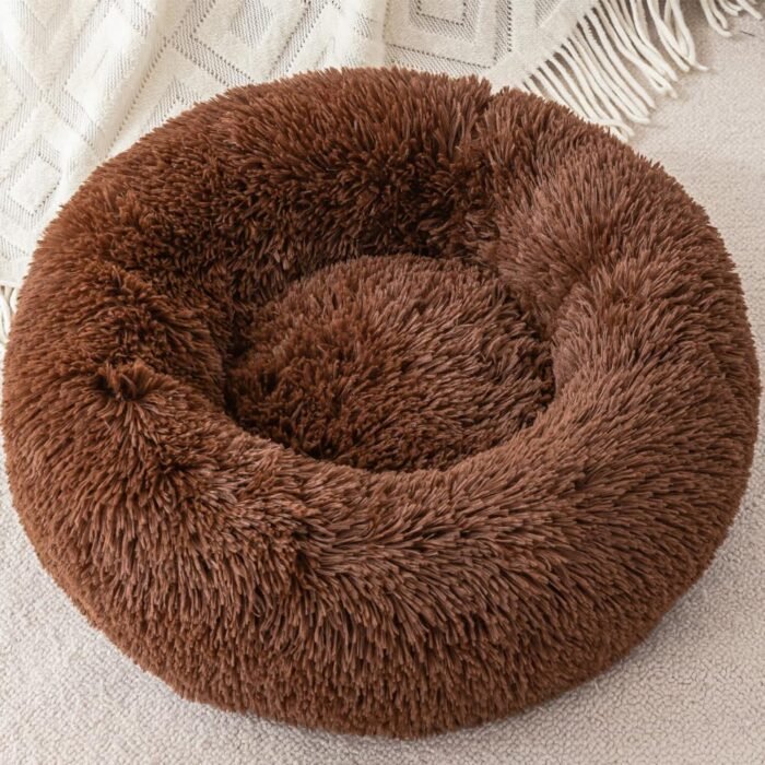 Cat Beds for Indoor Cats Doughnut Dog Bed Kitten Bed Pet Bed Calming Cuter Puppy Bed Small Pet Bed Fluffy Dog Bed Small Round Bed Up to 7 Lbs