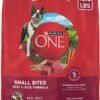 Purina ONE Small Bites Beef and Rice Formula Small High Protein Dry Dog Food Natural With Added Vitamins, Minerals and Nutrients - 16.5 lb. Bag