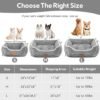 Rectangle Cat Dog Bed for Large Medium Small Pets Indoor Outdoor Machine Washable Sleeping Sofa Non-Slip Bottom Soft Puppy Bed Durable Orthopedic Calming Pet Cuddler (Large, Grey) - Image 2