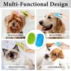 2PCS Dog Bath Brush Set | Adjustable Handle Dog Scrubber for Shampooing, Deshedding & Massaging, Suitable for Pets (Green Blue) - Image 5