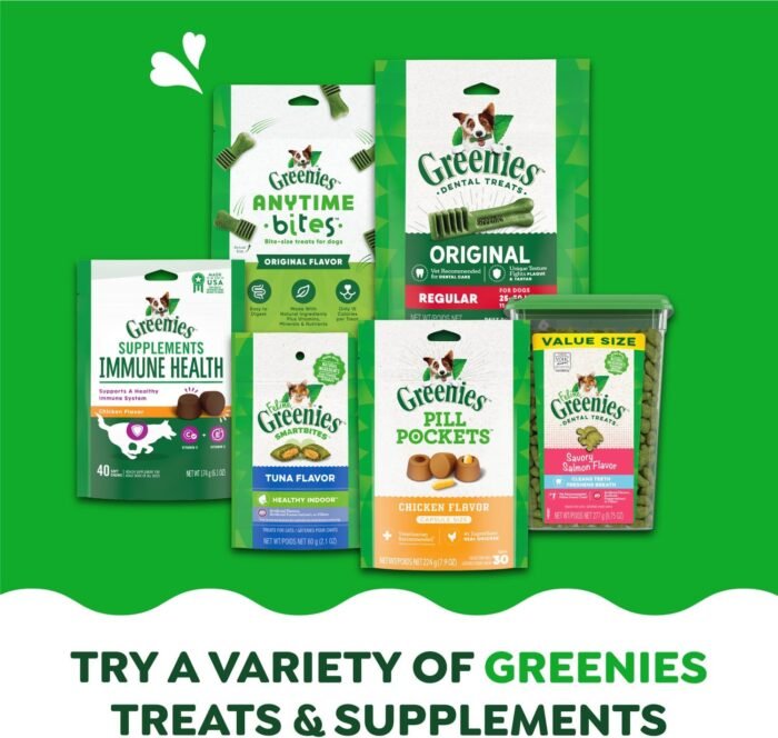 Greenies Original Teenie Natural Dental Care Dog Treats, 36 oz. Pack (130 Treats)