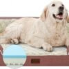 Orthopedic XL Dog Bed for Extra Large Dogs, Waterproof Memory Foam Dog Beds with Sides, Non-Slip Bottom and Egg-Crate Foam Big Dog Couch Bed with Removable Washable Cover(X-Large,Pink)