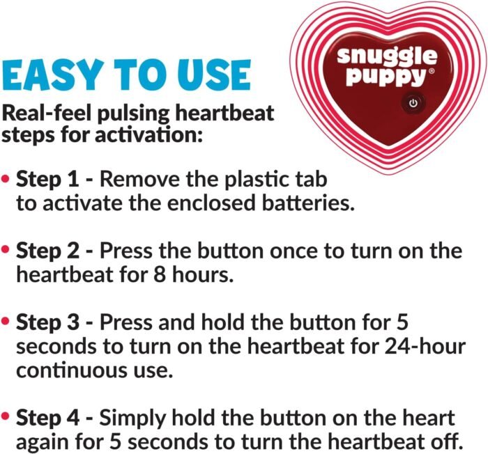 Original Snuggle Puppy Junior. Pet Anxiety Relief and Calming Aid, Comfort Toy for Behavioral Training in Biscuit