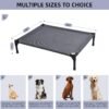 pettycare Elevated Outdoor Dog Bed - Raised Cot for Large Dogs, Heavy Duty Pet Cots Waterproof, Cooling, Washable Breathable Teslin Mesh, Durable, Non Slip, 42 Inches, Grey - Image 3