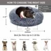 Small Calming Dogs Bed for Small Dogs Anti-Anxiety Machine Washable Fluffy Luxury Anti-Slip Waterproof Mute Base Warming Cozy Soft Pet Puppy Round Bed - Image 4