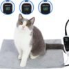 pettycare Pet Heating Pad for Dog Cat, Electric Heating with Steel-Wrapped Cord, 25-Level Timer & 11-Level Temperature Indoor Warming Pads Easy Clean for Puppy Cat Dog S 17.4x14inch - Image 2