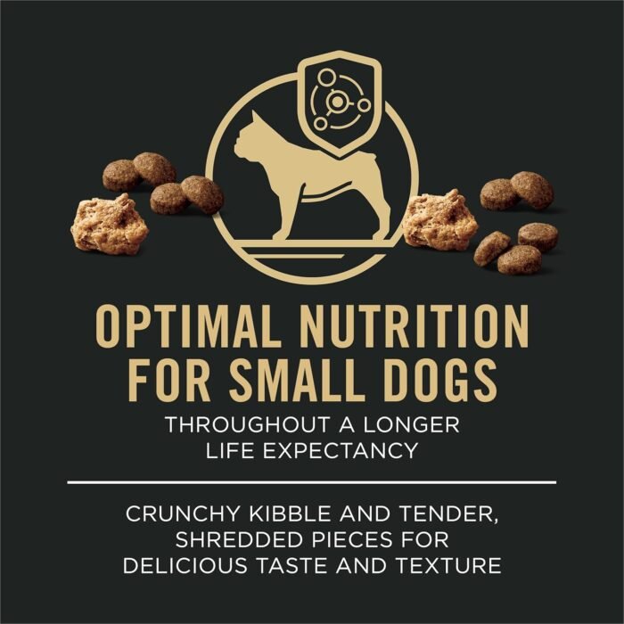 Purina Pro Plan High Protein Small Breed Dog Food, Shredded Blend Beef & Rice Formula - 18 lb. Bag