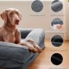Made4Pets Orthopedic Dog Bed for Large Dogs, Supportive Foam Big Large Pet Bed Sofa with Washable Removable Cover, Waterproof Dog Couch Bed, Non-Slip Bottom and Egg-Crate Foam, Grey - Image 5