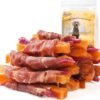 Duck & Double Purple Sweet Potato Wraps Dog Treats, Healthy Low Fat Dog Jerky High Protein Dog Training Treats Dog Snacks Chewy for Small Medium Large Dog 12-15 Counts