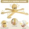 Dog Toys for Large Dogs, 27” Extra Large Plush Octopus Dog Toy, Crinkle Squeaky Dog Toys, Tug of War Pet Toy for Small Medium Large Dogs, Puppy Chew Toys