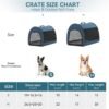 PETSFIT Soft Sided Dog Crate, Travel Dog Crate - 19 Inch Lightweight, Roomy, Easy to Set Up, Portable Pop Up Dog Carrier with Thick Mat, Sturdy Portable Dog Crate Navy Blue - Image 2