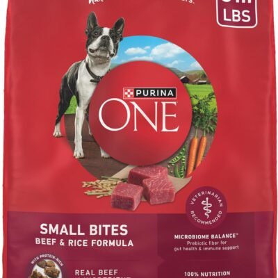Purina ONE Small Bites Beef and Rice Formula Small High Protein Dry Dog Food Natural with Added Vitamins, Minerals and Nutrients - 31.1 lb. Bag