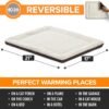 K&H PET PRODUCTS Self-Warming Cat Bed Pad, Self Heating Pad for Outdoor Cat Houses, Warming Mat for Indoor Pet Beds & Furniture, Reversible Blanket, Washable - Small 21 X 17in Oatmeal/Chocolate - Image 2