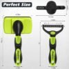 3PCS Dog Grooming Kit - Deshedding Brush, Slicker Brush, Bath Brush and Comb for Pet Supplies (Green Black) - Image 7