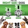 QDAN Dog Toys Soccer Ball with Straps, Interactive Dog Toys for Tug of War, Puppy Birthday Gifts, Dog Tug Toy, Dog Water Toy, Durable Dog Balls World Cup for Small & Medium Dogs（6 Inch） - Image 3