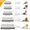 KSIIA Orthopedic Dog Bed, Waterproof, 41 x 27 Inch, Gray, Deluxe Plush, Removable Cover, Durable Zipper, Orthopedic Foam, 3-Inch Thick, For Dogs Up to 80lbs
