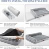 BFPETHOME Orthopedic Dog Beds for Large Dogs-Waterproof Sofa Dog Bed with Removable Washable Cover, Large Dog Bed with Waterproof Lining and Nonskid Bottom,Pet Bed for Large Dogs - Image 5