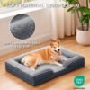 Made4Pets Orthopedic Dog Bed for Large Dogs, Supportive Foam Big Large Pet Bed Sofa with Washable Removable Cover, Waterproof Dog Couch Bed, Non-Slip Bottom and Egg-Crate Foam, Grey - Image 4