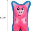 Outward Hound Durablez Tough Plush Squeaky Dog Toy, Pig, Pink, XS - Image 6