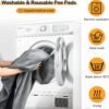 LOOBANI 2 Packs Extra Large Reusable Dog Mat for Floor, Non-Slip Washable Pee Pads for Dogs, Fast Absorbent Pet Whelping Pads, Puppy Playpen Mat for Incontinence, Housebreak, Crate, 36x48in, Gray