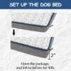 EMPSIGN Reversible Cool and Warm Dog Bed for Crate Pad, Pet Beds with Washable and Removable Cover, Dog Crate Bed Sleeping Mats, Bed for Dog Crate for Large Medium Small Dogs, Grey - Image 8