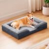 Made4Pets Orthopedic Dog Bed for Large Dogs, Supportive Foam Big Large Pet Bed Sofa with Washable Removable Cover, Waterproof Dog Couch Bed, Non-Slip Bottom and Egg-Crate Foam, Grey - Image 9