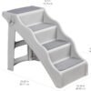 Amazon Basics Foldable Non-Slip Steps for Dogs and Cats, Grey, 23.90" x 16.10" x 19.76" - Image 4
