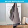 Orthopedic Dog Bed for Large Dogs - Big Waterproof Dog Crate Bed with Removable Washable Cover, Egg Crate Foam Support, Anti-Slip Bottom, Deluxe Plush Pet Bed Mat (Grey) - Image 3